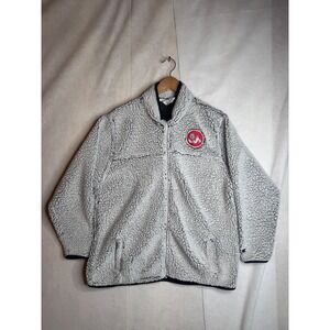 Champion Fresno State Bulldogs Sherpa Fleece Jacket Grey Full Zip Mens XL